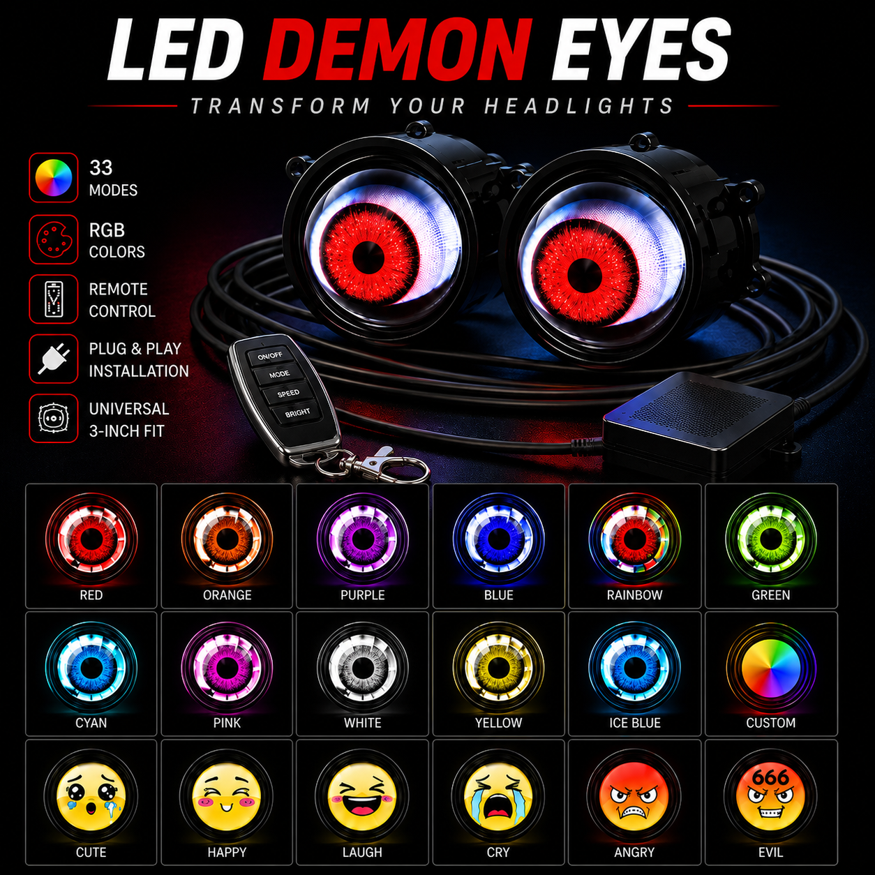 BlinkForge™ RGB Demon Eyes